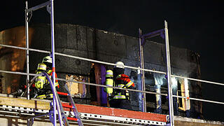Im Bau befindliches Blockheizkraftwerk fängt Feuer