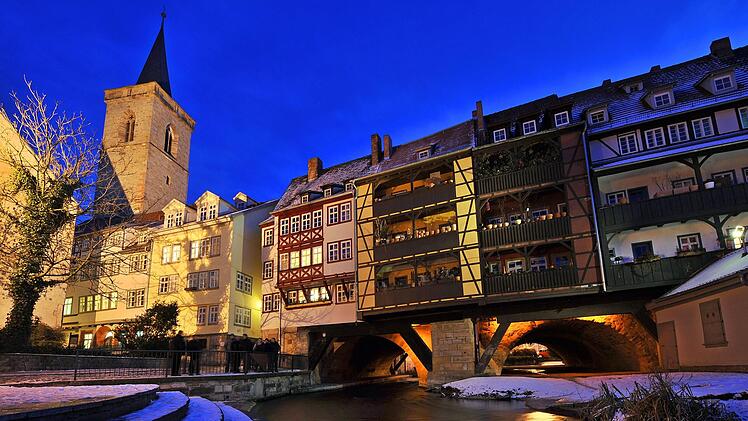 Erfurter Altstadt mit Krämerbrücke Foto: Hendrik Schmidt/dpa