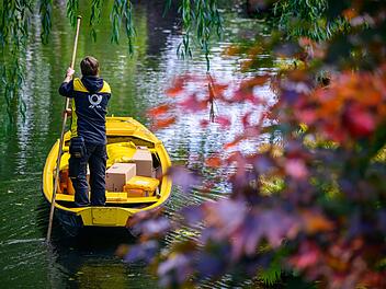 Saisonende der Postzustellung per Kahn im Spreewald