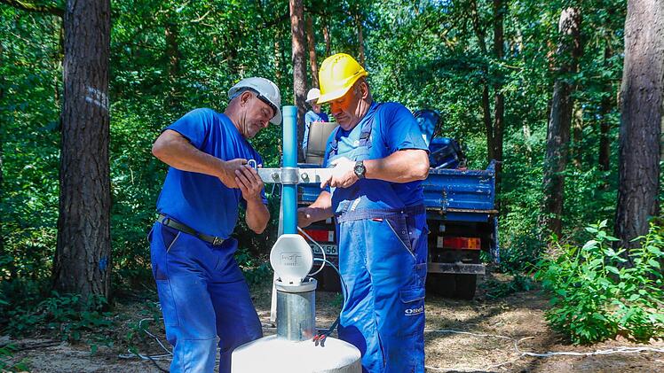 Probebohrungen laufen. Foto: Matthias Hoch