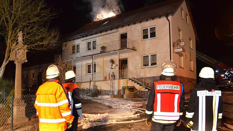 Brand in Frauenroth am 28. November. Foto: Peter Rauch