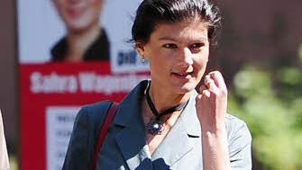Sahra Wagenknecht (Die Linke)kommt auf Platz 1 der Umfrage.  Foto: Hannibal dpa/lbn