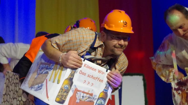 Das Männerballett zeigte sich kreativ beim Bobfahren.