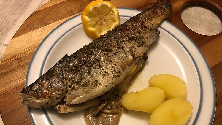 Gef&uuml;llte Forelle