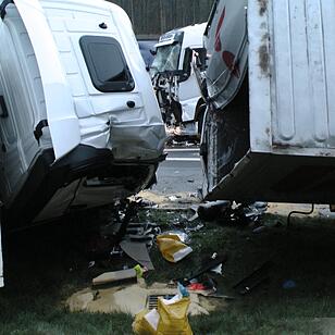 Lkw-Kollision auf A7 bei Wasserlosen