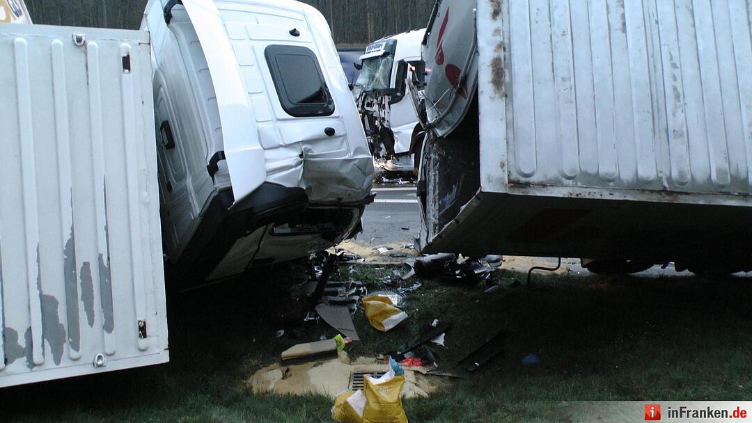 Lkw-Kollision auf A7 bei Wasserlosen