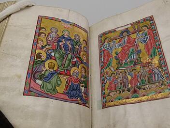 In der Ausstellung kann der "Bamberger Psalter" mit seinem Hornplatteneinband im Original bewundert werden. Foto: Marion Krüger-Hundrup