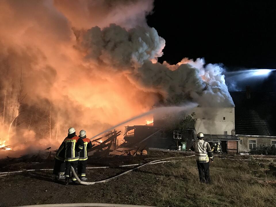Sägewerk in Rehau in Flammen