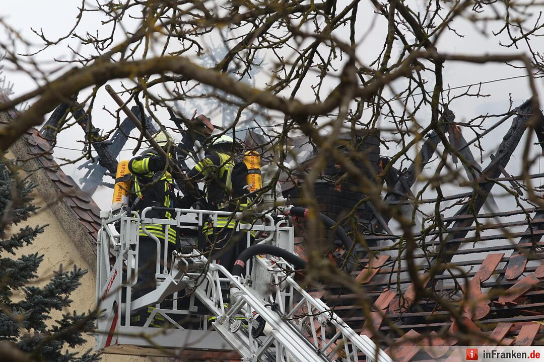 Dachstuhlvollbrand in Zandt bei Lichtenau