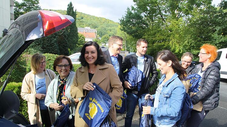 Die Wahlkampftruppe um Dorothee Bär. Foto: S. Will