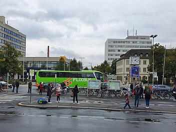 Diesen ersten Eindruck erhalten Zugreisende von Bamberg! Foto: Sebastian Schanz