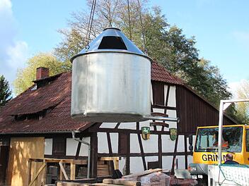 Ein neuer Sudkessel für die kleine Brauerei im oberfränkischen Roßfeld. Foto: Niklas Schmitt