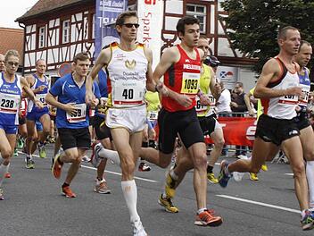 Der Fränkische-Schweiz-Marathon startet in Forchheim und endet in Ebermannstadt.  Foto: p
