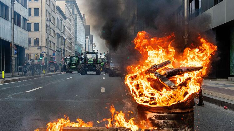 Bauerndemonstration in Br&uuml;ssel
