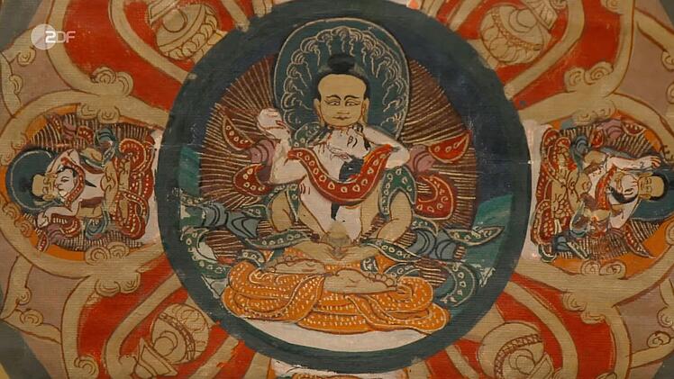 Laut Expertin war der vermeintliche Teppich eigentlich ein sogenanntes Thangka - mit integriertem Mandala.