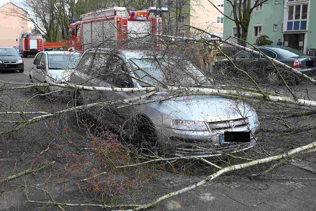 Sturm über Franken hinterlässt Schäden