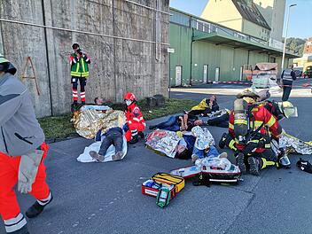 Großübung in Würzburg