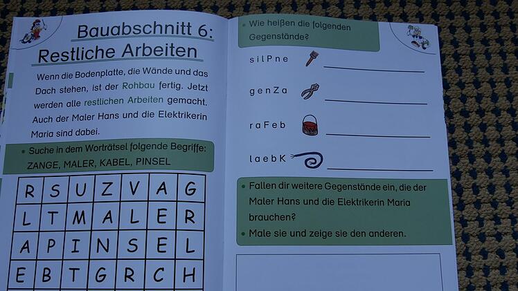 So sieht das Unterrichtsmaterial  zum LehrplanPLUS für Grundschulen aus, die Coburgs Studenten im Rahmen ihres Studiums des "Coburger Weg-Projekts" kreierten. Foto: Manja von Nida
