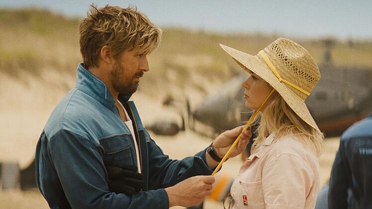 Colt Seavers (Ryan Gosling) und Jody Moreno (Emily Blunt) treffen sich am Set von "Metalstorm" wieder.