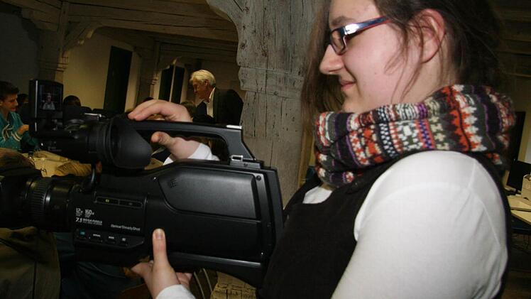 Sara Turbisch beim Filmen.