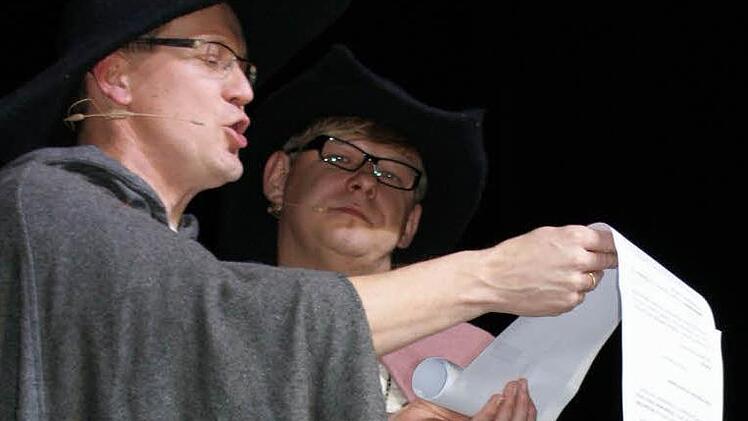 Die Nachtwächter Wolfram Brehm und Frank Wilzok zogen mächtig vom Leder.