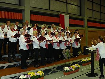 Der gemischte Chor aus Neuenmarkt-Hegnabrunn unter der Leitung von Miriam Stutz. Foto: Klaus-Peter Wulf