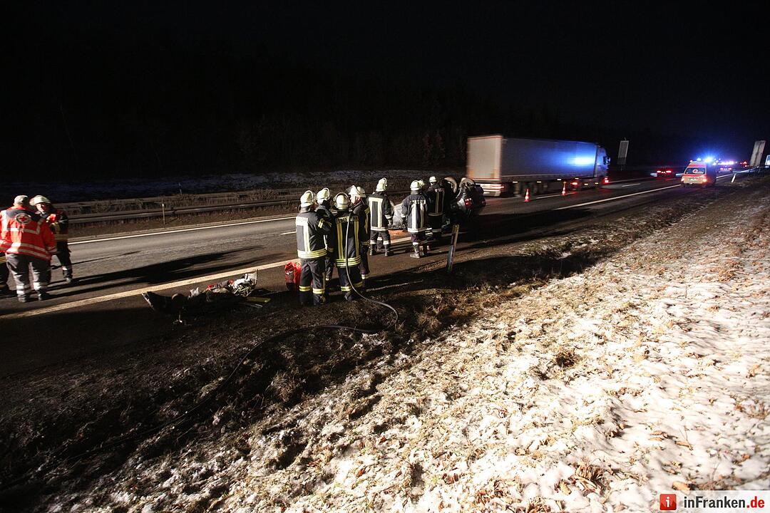 Schwerer Unfall auf der A70