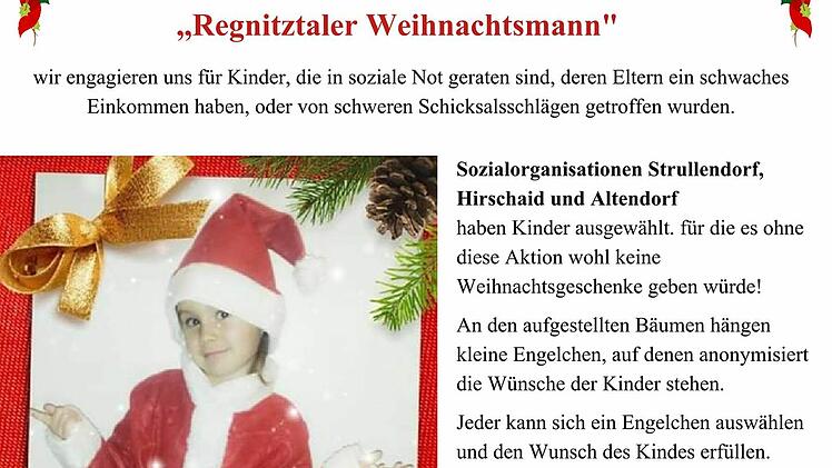 "Regnitztaler Weihnachtsmann" beschenkt arme Kinder