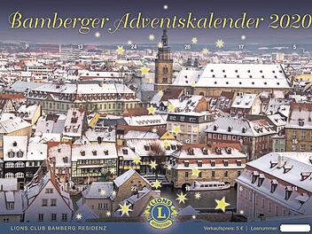So sieht er aus, der Adventskalender 2020 vom Lions-Club Bamberg-Residenz. Das Motiv stammt von Bernd Deschauer.