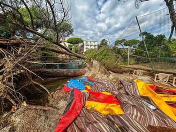 Unwetter an italienischer Adriaküste
