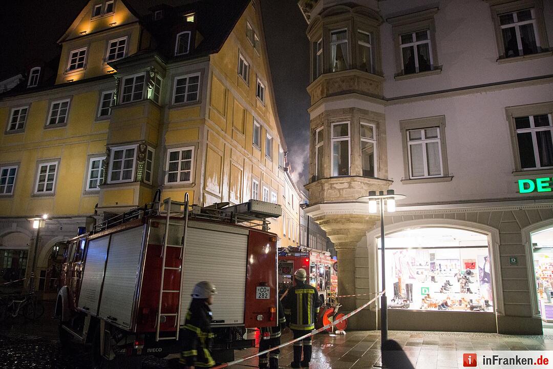 Schwelbrand in Coburger Innenstadt