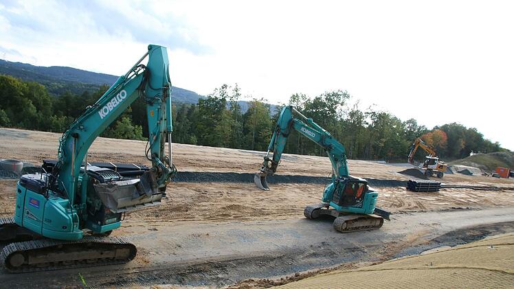 Großbaustelle: Bei Thurnau wird die A 70 verlegt. Foto: Jürgen Gärtner