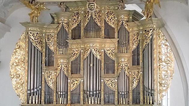 Der imposante Orgelprospekt der Schuke-Orgel in St. Moriz in Coburg wird beim Abschlusskonzert der Meistersch&uuml;ler erklingen. Foto: Goldbach