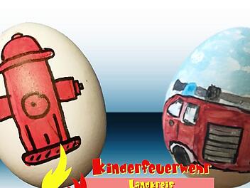 In der ersten Monatsaufgabe dürfen die Jungen und Mädchen der Kinderfeuerwehren Ostereier mit Feuerwehrmotiven bemalen. Der Kreativität sind keine Grenzen gesetzt.