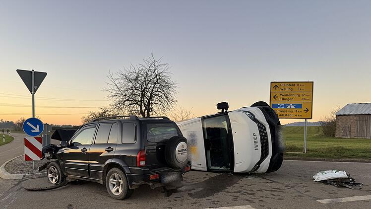 Unfall mit Transporter im Kreis Weißenburg-Gunzenhausen
