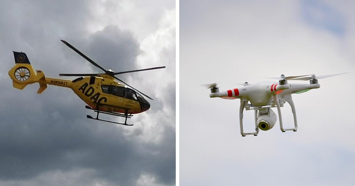 Uniklinik Erlangen: Rettungshubschrauber kann wegen Drohne nicht landen