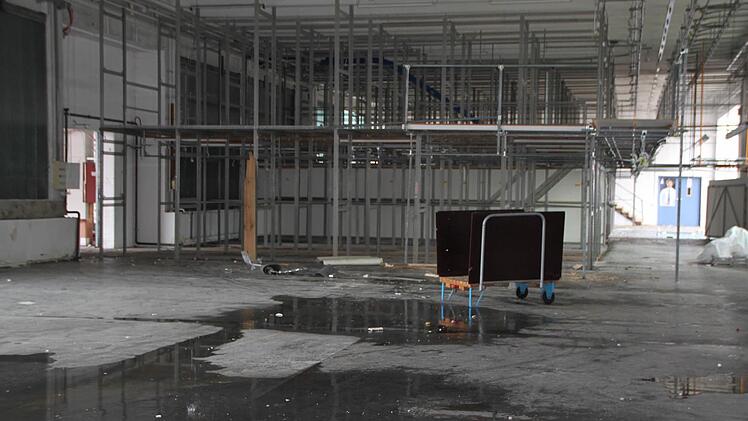 Abriss der Ferkinghoff-Gebäude im April 2016 in Bad Brückenau. Foto: Ulrike Müller