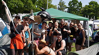 Bestes Wetter und super Stimmung beim Camping