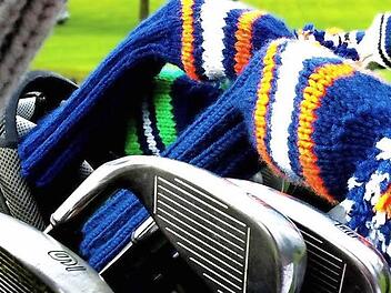 Mit Strickmützen für Golfschläger will der gebürtige Kulmbacher Matthias Schneider den riesigen Golf-Markt in Europa erobern. Foto: privat