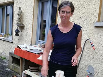 Christiane G. Schmidt hat von jeder ihrer rund 20 Kilometer langen Etappen zwischen Aschaffenburg und Münnerstadt ein bewegtes Bild. Jetzt muss sie entscheiden, wie sie ihre Arbeit künstlerisch arrangiert.
