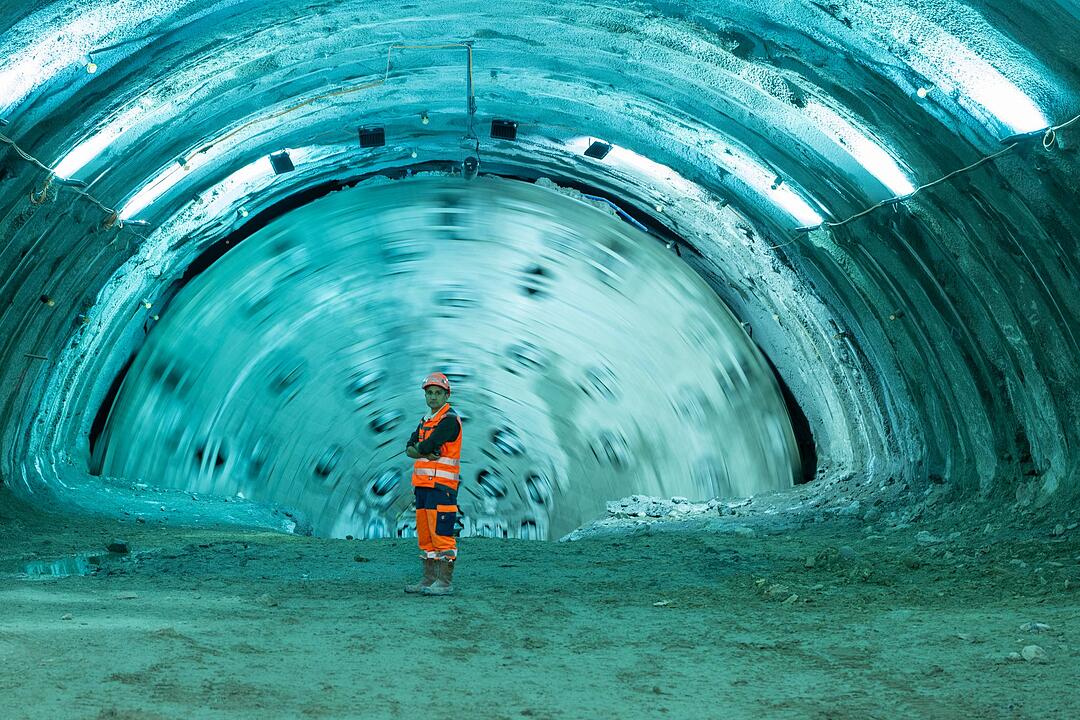 Tunnelbohrmaschiene f&uuml;r Gotthard-Tunnel