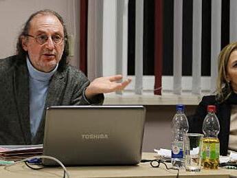 Johannes Mohr referierte über ein Wässerwiesenprojekt.  Foto: Franz Galster