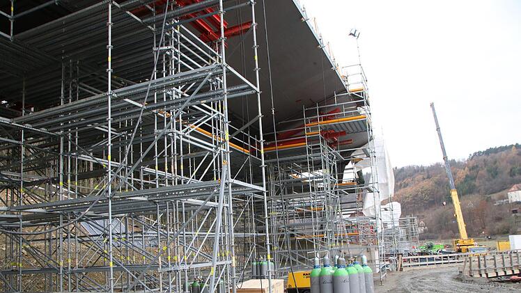 Blick auf die Baustelle bei Untersteinach. Foto: Jürgen Gärtner