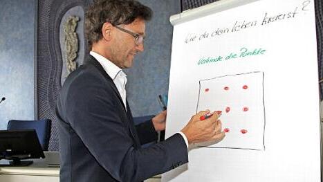 Motivationscoach Thomas Ross zeigte auf inspirierende Art, wie man erfolgreich an seiner Selbstmotivation arbeitet. Fotos: Gerda Völk