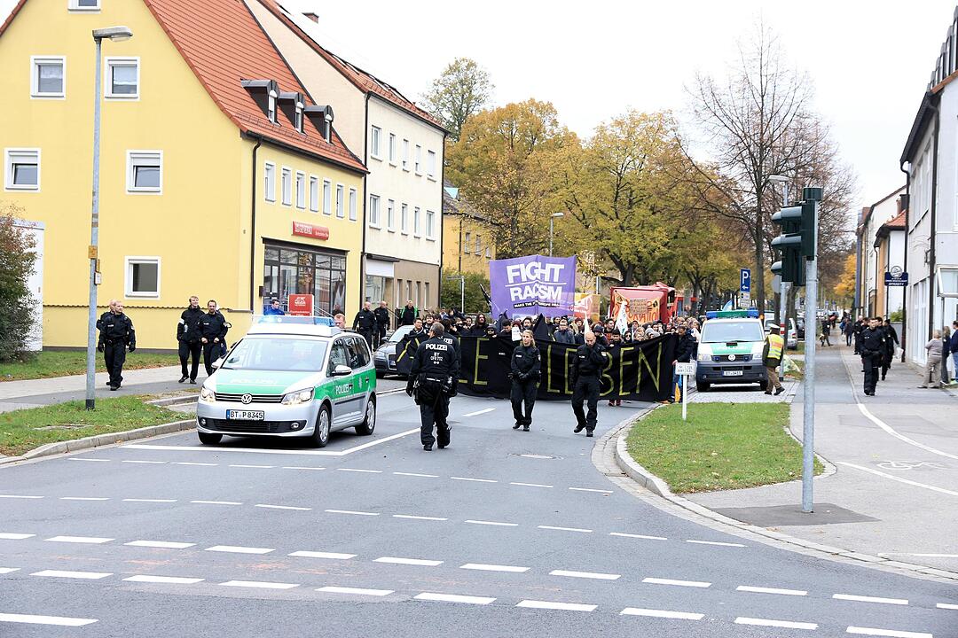 Linke Demo gegen Balkanzentrum Bamberg