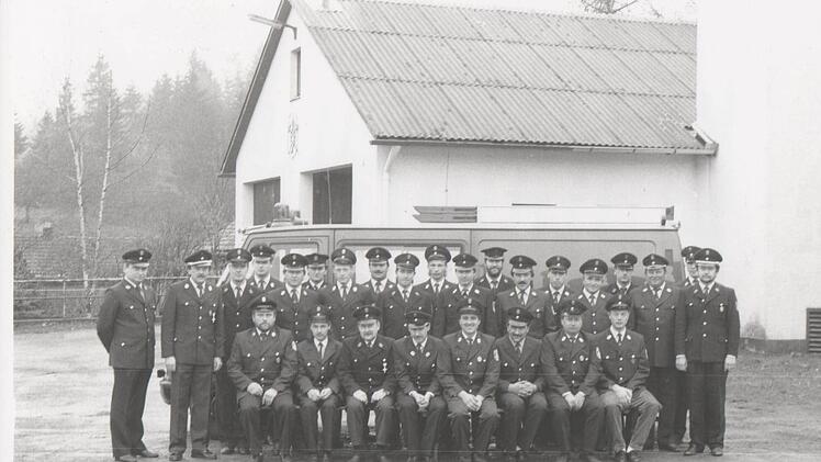 Die Mannschaft der Feuerwehr Reichenbach im Jahr 1991. Foto: Archiv/hpw