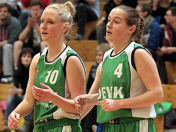 Zwei feste Größen im Regionalligateam des SC Kemmern: Antonia Gut (l.) und Sandra Schrüfer Fotos: sportpress