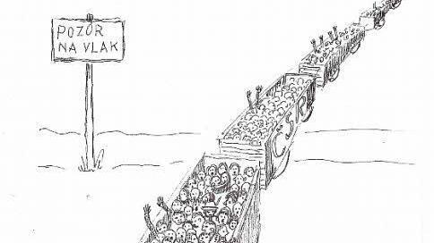 Abtransportiert im offenen Viehwaggon: Ilse Pfitzner h&auml;lt die Vertreibung aus ihrer Heimatstadt J&auml;gerndorf im Juli 1945 in einer Skizze fest.