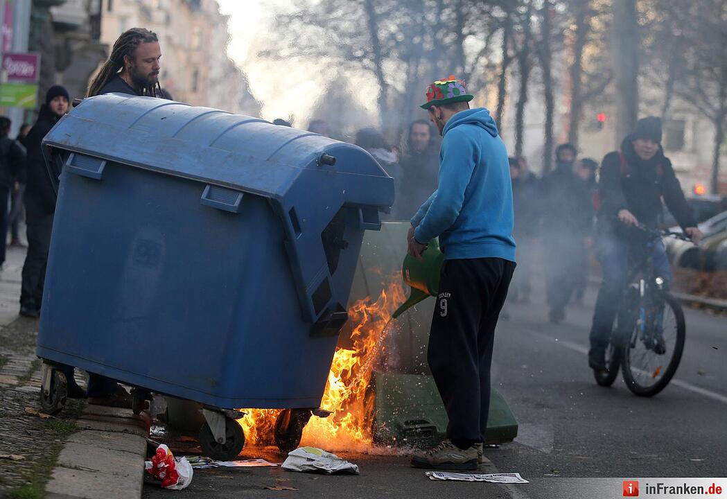 Krawalle in Leipzig
