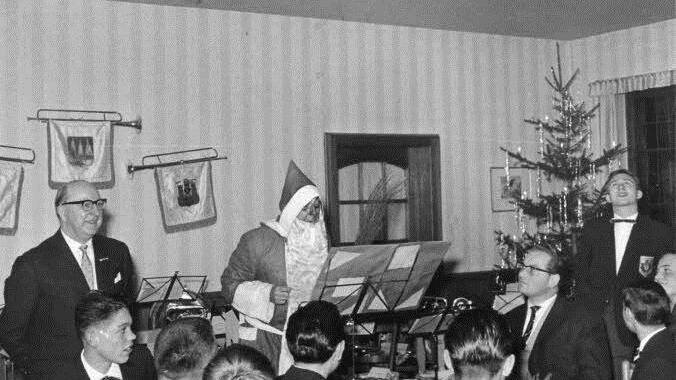 Auftritt der Jugendkapelle auf einer Weihnachtsfeier 1963. Foto: Privat